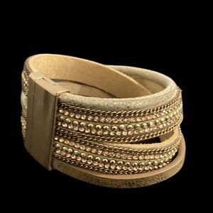 Gold and Rose Gold Bracelet with Magnetic Closure